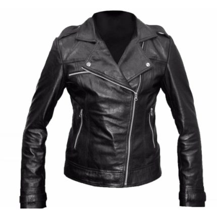 Women Perfect  Black Biker Style Jacket ZILG-136
